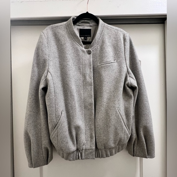 Banana Republic Italian Wool Melton Bomber Coat by Mario Bellucci - Picture 1 of 9